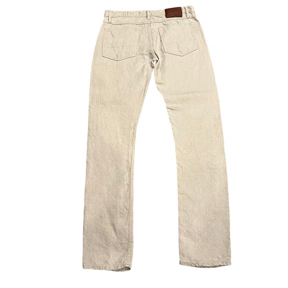 Gustin Slim Rustic Slub Linen 5 Pocket Pants, Natural, 36 - Picture 11 of 12